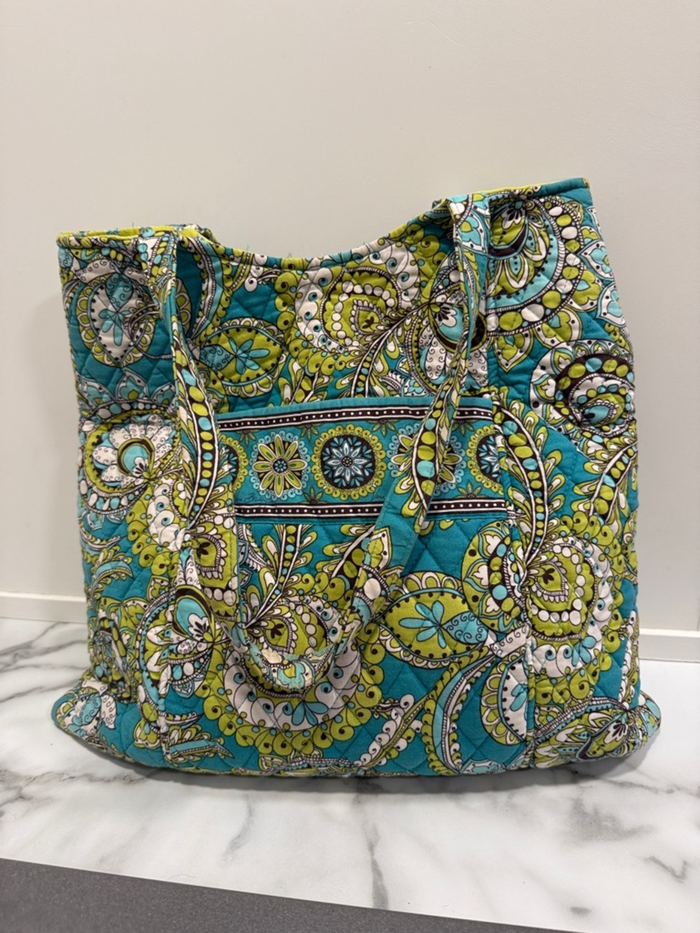 Vera Bradley tote bag in the retired Peacock paisley pattern spring 2007
